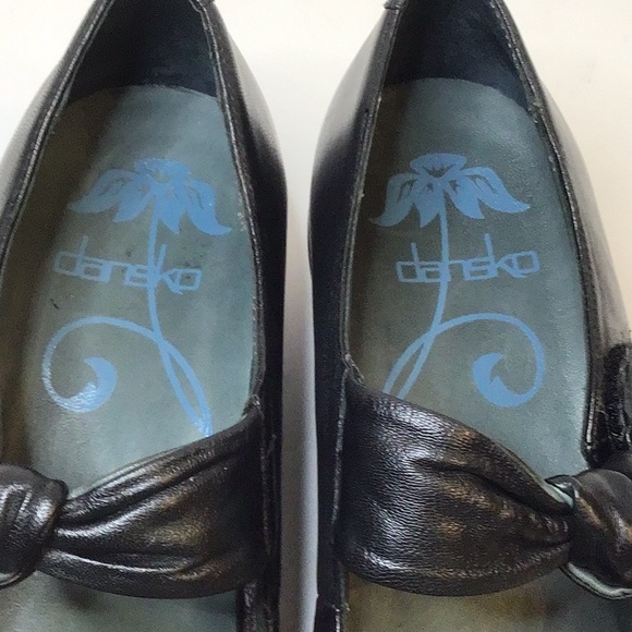 DANSKO MARY JANE WOMEN’S BLACK LEATHER CLOGS SHOES SZ 38 - Picture 6 of 15